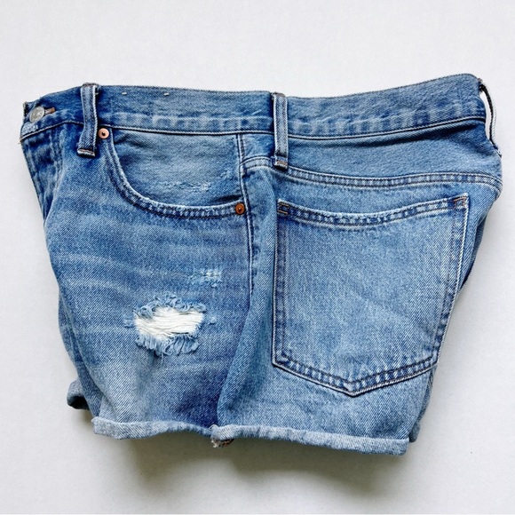 Madewell Relaxed Denim Shorts Cutoffs Blue Jean Distressed Shorts cut off 26 - Picture 3 of 6